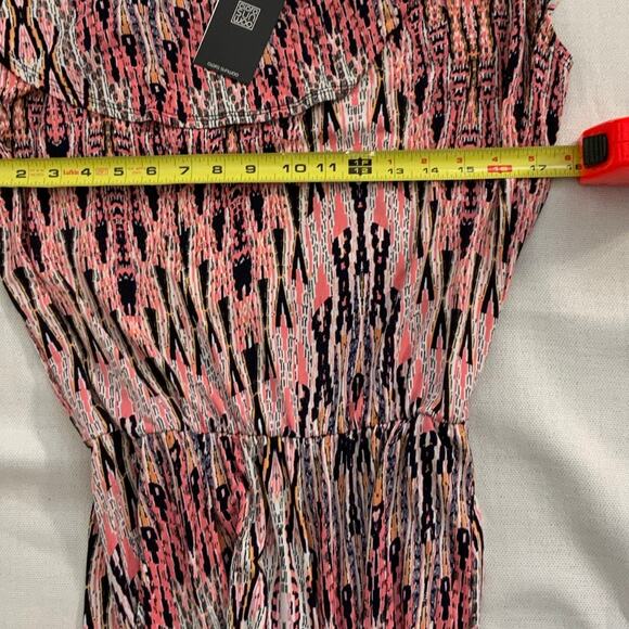 Clara Sun‎ Woo Ruffle Off Shoulder Pocket Jumpsuit - Boho Weave NWT - Picture 6 of 7